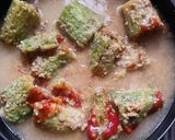 A picture of step 5 of Bharva Karele Curry.