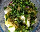 Foto del paso 1 de la receta: Pollo grille con papas al verdeo
