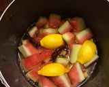 A picture of step 4 of California Farm Watermelon Punch and Pickled Kimchi Rind.