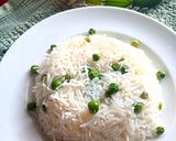 A picture of step 7 of Garlic Matar rice.