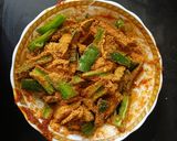 A picture of step 4 of Green Chilli pickle.