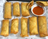 A picture of step 15 of Chicken Salami Spring Rolls.