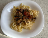 Foto del paso 6 de la receta: Tallarines con champiñones y tomate seco