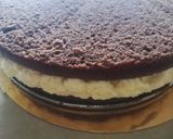 Foto del paso 7 de la receta: Tarta de chocolate rellena de frambuesa y mousse de vainilla 🥧