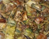 A picture of step 1 of Karele gosht.