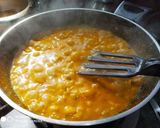 A picture of step 3 of Penne Masala pasta.
