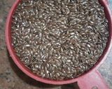 A picture of step 1 of Flax seeds laddu.