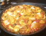 A picture of step 20 of Paella Mixta (Señoret).
