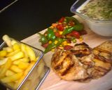 A picture of step 3 of Peppercorn Chicken Steak.