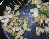 A picture of step 2 of 5-Root vegetable soup, Jack fruit seed Thalipeeth, Frushi with salad.