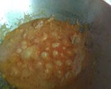 A picture of step 3 of Coconut Prawn curry.