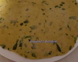 A picture of step 3 of Spinach thepla.
