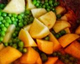 A picture of step 2 of Achari sabzi.