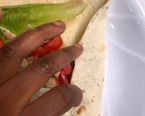 A picture of step 5 of Tortilla chicken wrap.