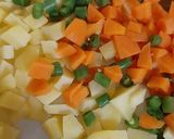 A picture of step 1 of Russian salad.