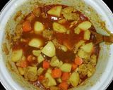 A picture of step 2 of LeViés Chicken Curry.