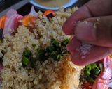 A picture of step 7 of Pink Quinoa salad.
