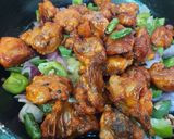 A picture of step 2 of Street Style Dry Chilli Chicken.