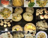 A picture of step 8 of Golgappa pizza.