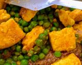 A picture of step 5 of Peas Paneer in my style.
