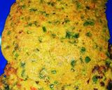 A picture of step 6 of Bajra mix veg chilla.