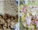 Foto del paso 12 de la receta: Tiras de contramuslo de pollo, arroz integral y ensalada china😋