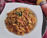 A picture of step 7 of Peri Peri Vegetable Pasta.