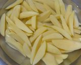 A picture of step 2 of Restaurant style French fries- 4 varieties.