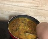 A picture of step 9 of Sindhi Style: 'Lal Math' or 'Lal Saag Dal'.