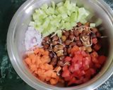 A picture of step 2 of Sprouted Black Chickpea/ Kalachana Chaat.