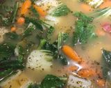 A picture of step 9 of Bok Choy Soup with Chick Peas.