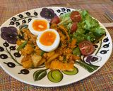 Hình bước làm 8 của món Kim chi chiên yến mạch (kimchi fried oatmeal)