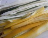 Foto del paso 1 de la receta: Calabacines🥒 con salsa de remolacha y peras🍐 caramelizadas🤨🍝🤔!!!