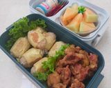 Foto langkah ke 5 dari resep Chicken Karage & Nasi Kepal Telur_Bekal Sekolah.