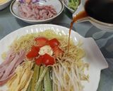 รูปขั้นตอนการทำที่ 5 ของ บะหมี่เย็นสไตล์ญี่ปุ่น (Hiyashi Chuka)