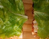 A picture of step 2 of 3 ingredient sandwich.