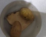 A picture of step 1 of Suran potato sukhi bhaji.