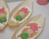 Foto langkah ke 4 dari resep Hanami Dango - Tricolor Mochi Tofu.