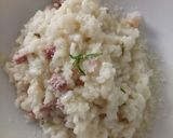 A picture of step 5 of Rosemary and pancetta risotto.