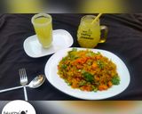 A picture of step 5 of Leafy Fried rice by salma.s.Adam (ful@rny"ss kitchen).