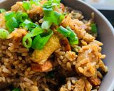 Foto del paso 1 de la receta: Chaufa de pollo con champiñones
