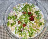 A picture of step 6 of Hyderabadi Dahi Phulki.