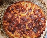Une image de l'étape 7 de Tarte boursin, courgettes, saumon fumé et chèvre.