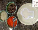 A picture of step 1 of White and orange rice (cookpad logo).