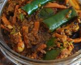A picture of step 7 of Raw Mango carrot green chili garlic pickle.