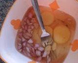 A picture of step 1 of Fried bread with egg.