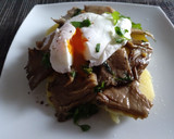 Foto del paso 5 de la receta: Huevo escalfado con patatas y setas