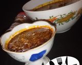 A picture of step 9 of Bitterleaf soup.
