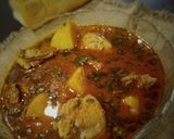 A picture of step 6 of Aloo Chicken Salan.