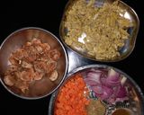 A picture of step 2 of Prawn fried rice.